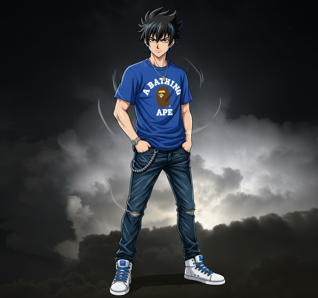 Bape College Tee (Blue)