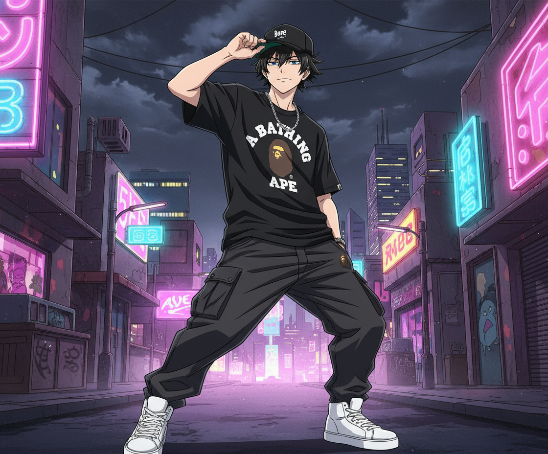 Bape College Tee (Black)