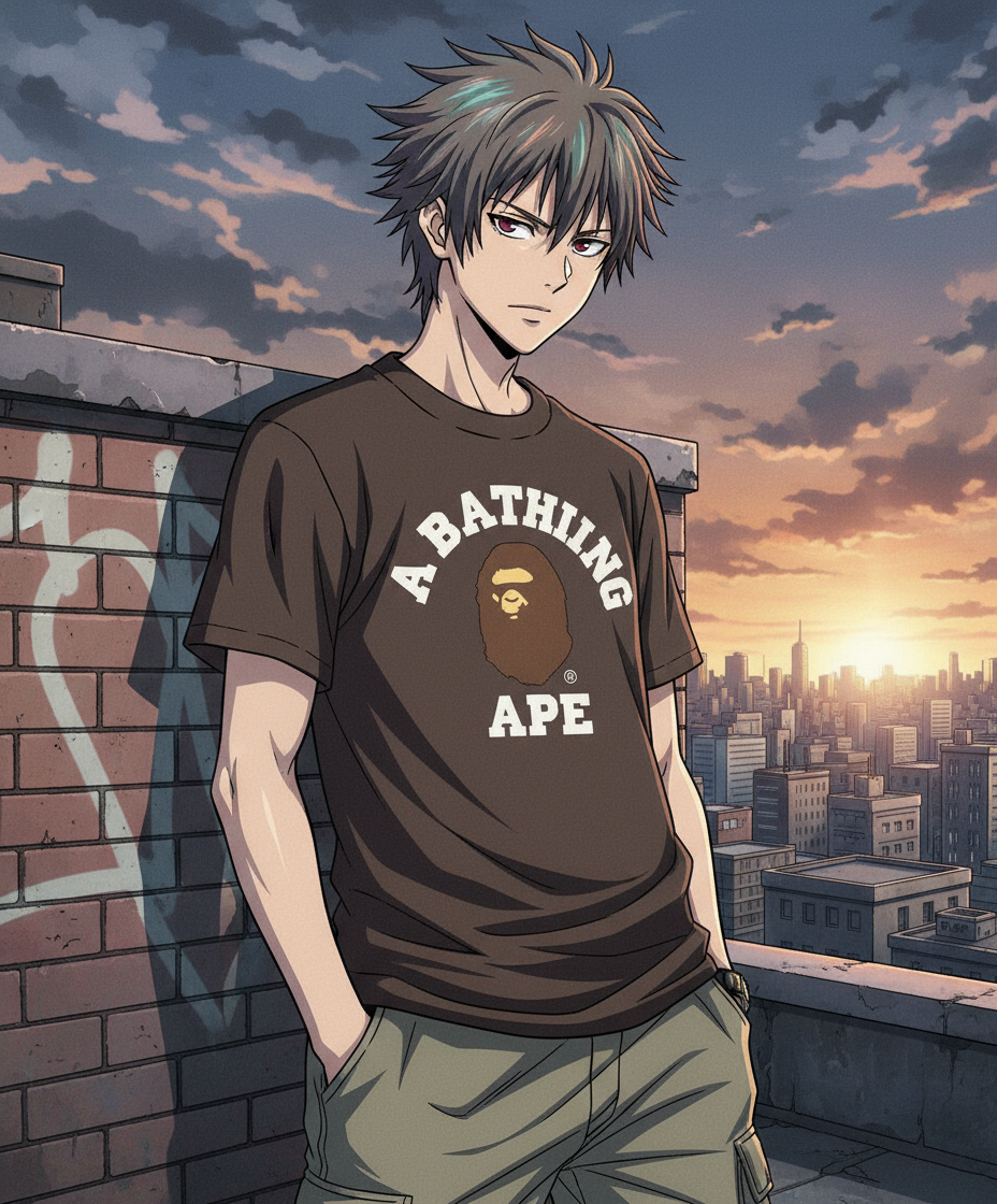 Bape College Tee (Brown)