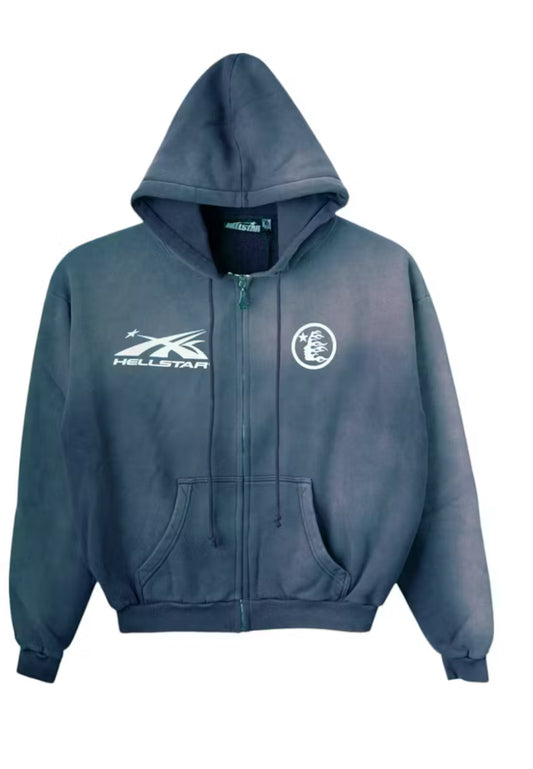 Hellstar HS Logo Zip Up Hoodie