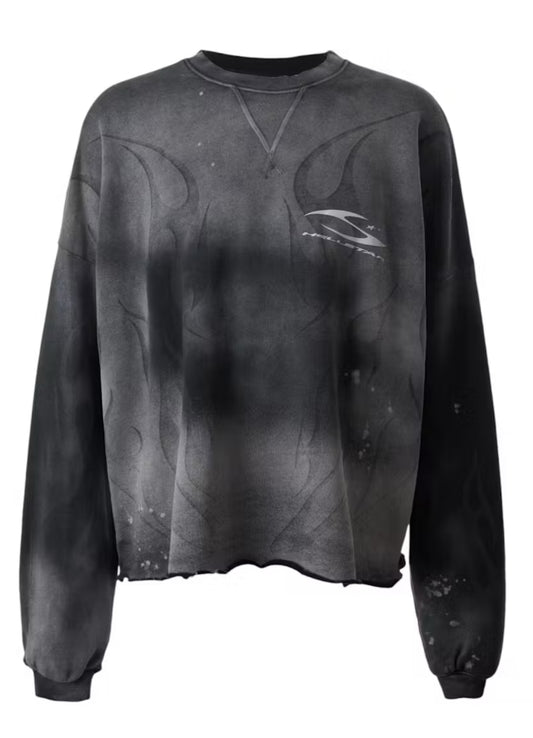 Hellstar Burned Tribal oversize Crewneck