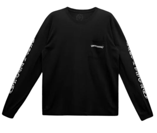 Chrome Hearts Scroll Logo L/S Pocket T-Shirt