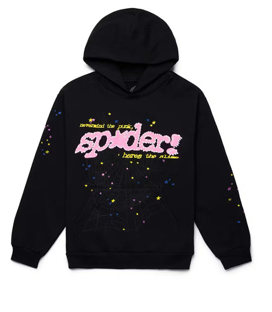 Sp5der P*NK Black Hoodie