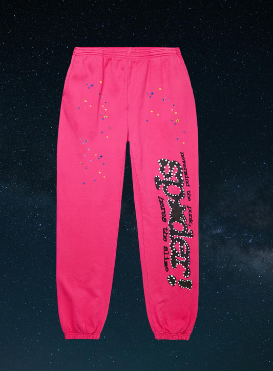 Sp5der pink V2 Sweatpants