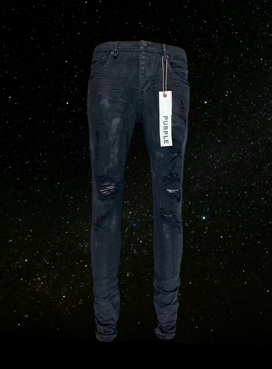 Purple Brand Black Oil Spill Jean