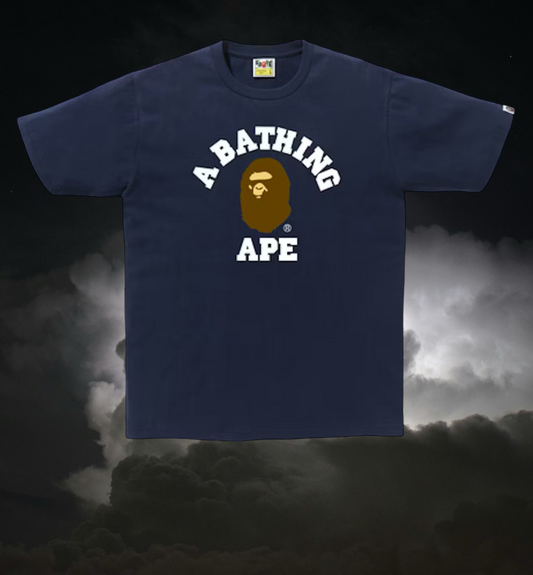 Bape College Tee (Navy Blue)