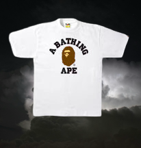 Bape College Tee WHITE