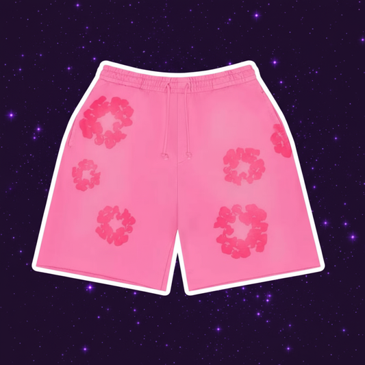 Denim Tears Mono Cotton Wreath Pink Sweat Shorts
