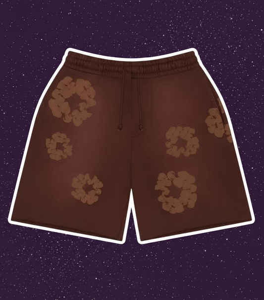 Denim Tears Mono Cotton Wreath Brown Shorts