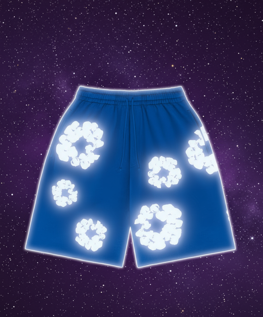 Denim Tears Cotton Wreath Royal Blue Shorts