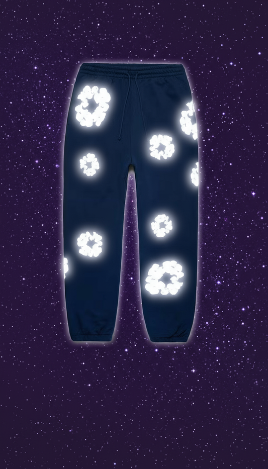 Denim Tears The cotton Wreath Navy Sweatpants