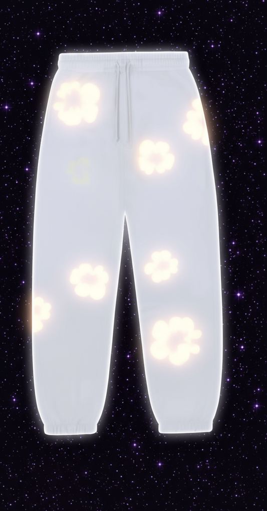 Denim Tears Mono Cotton White Wreath Sweatpants