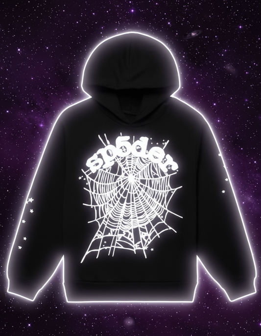 Sp5der OG Web Hoodie Black