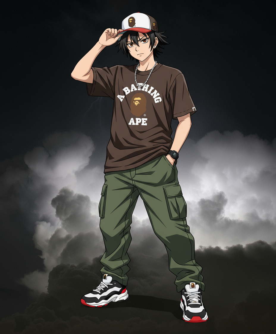 Bape College Tee (Beige)