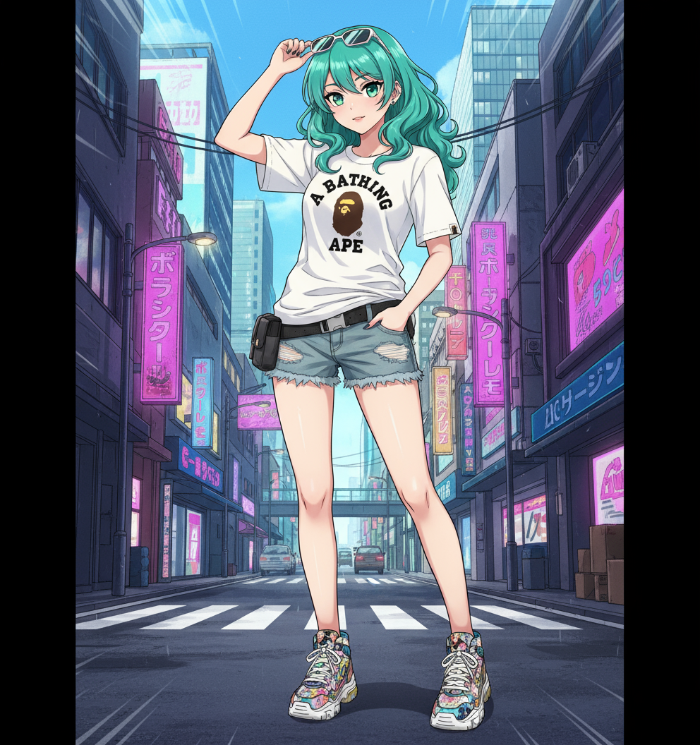 Bape College Tee WHITE