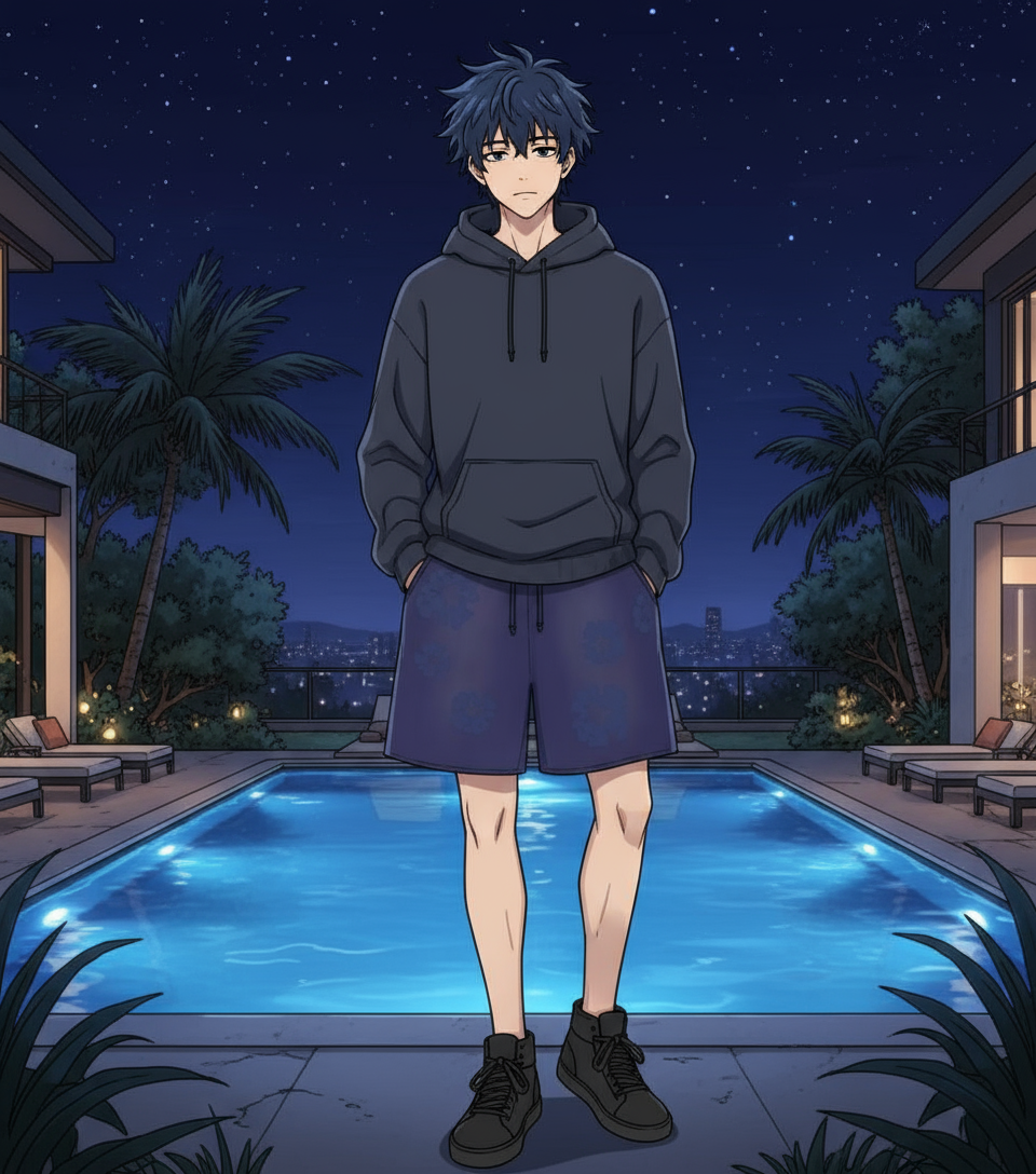 Denim Tears Mono Cotton Wreath Wasted Blue Sweat Shorts